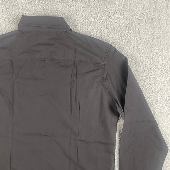 Vittorino Men's Large Black Solid Long Sleeve Button Up Shirt - Picture 16 of 16